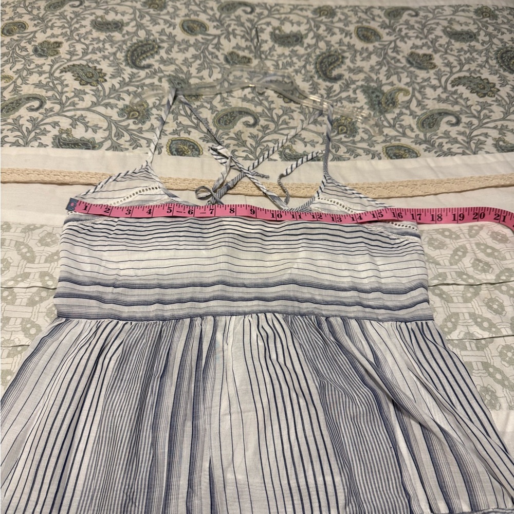 Striped Sleeveless Dress with Ruffle Hem - Picture 4 of 7